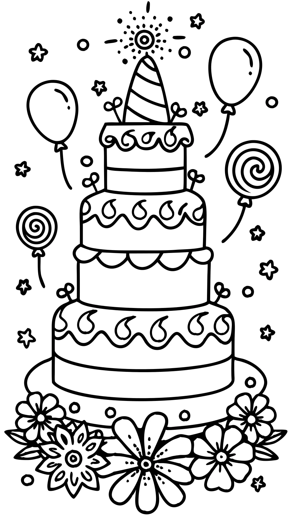 cake coloring page